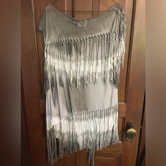 All Saints fringed Tunic/Top - size L - Picture 3 of 4